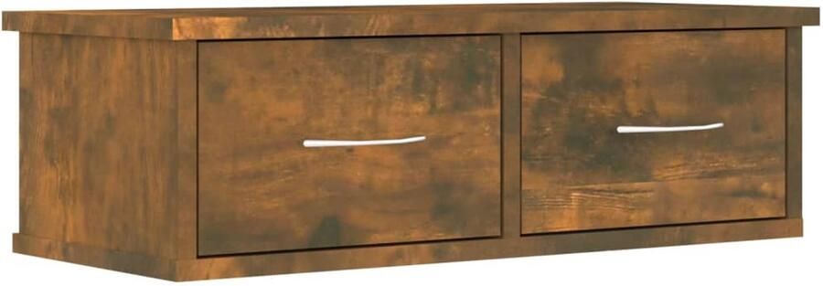 VidaXL Wandkast 60x26x18 5 cm Gerookt Eiken Zwevende Tv-kast Wandkast Tv Meubel Houten Kast Bruine Kast