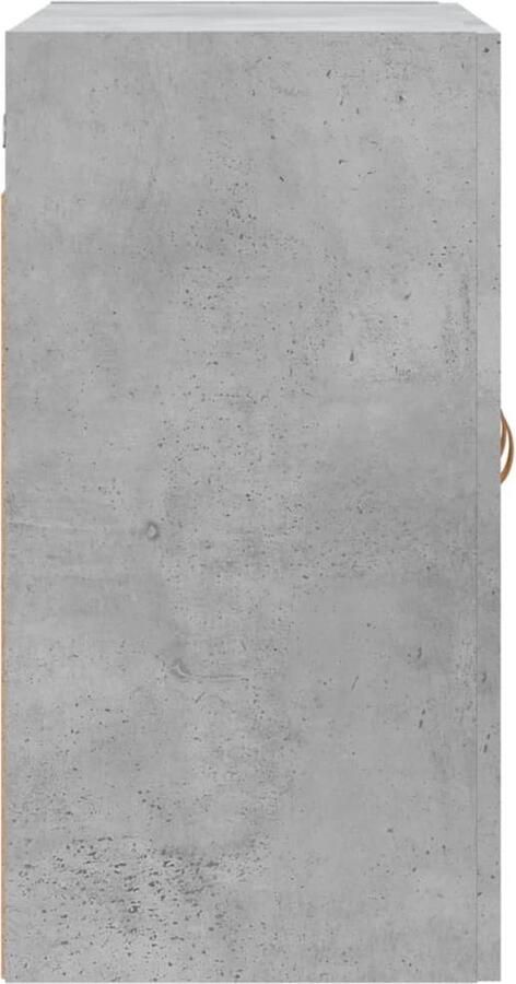 VidaXL Wandkast 60x31x60 cm Betongrijs Hout Zwevende Wandkast Houten Kast Grijze Kast Bergruimte Wandopstelling