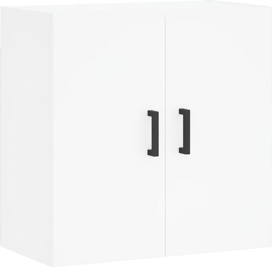 VidaXL Wandkast 60x31x60 cm Bewerkt hout Wit Wandkast Opbergkast Witte Kast Houten Kast Badkamerkast