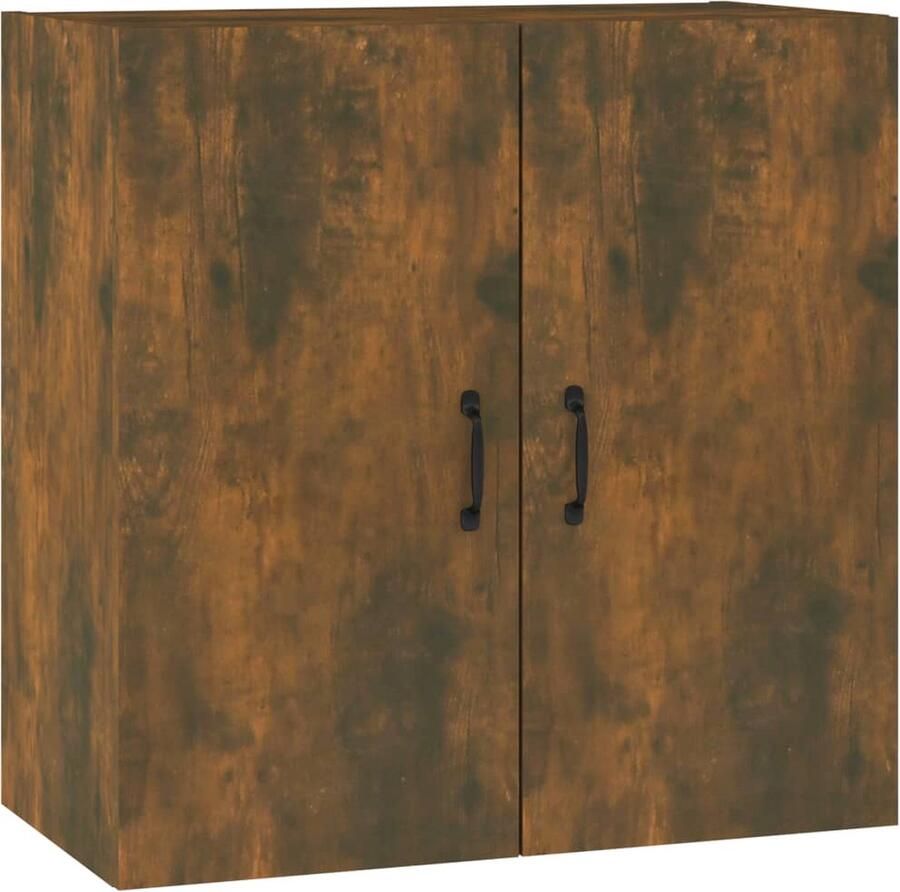 VidaXL Wandkast 60x31x60 cm Gerookt Eiken Hout Wandkast Houten Kast Bergruimte Opslagoplossing Rookt Eiken Moderne Kast Minimalistische Kast