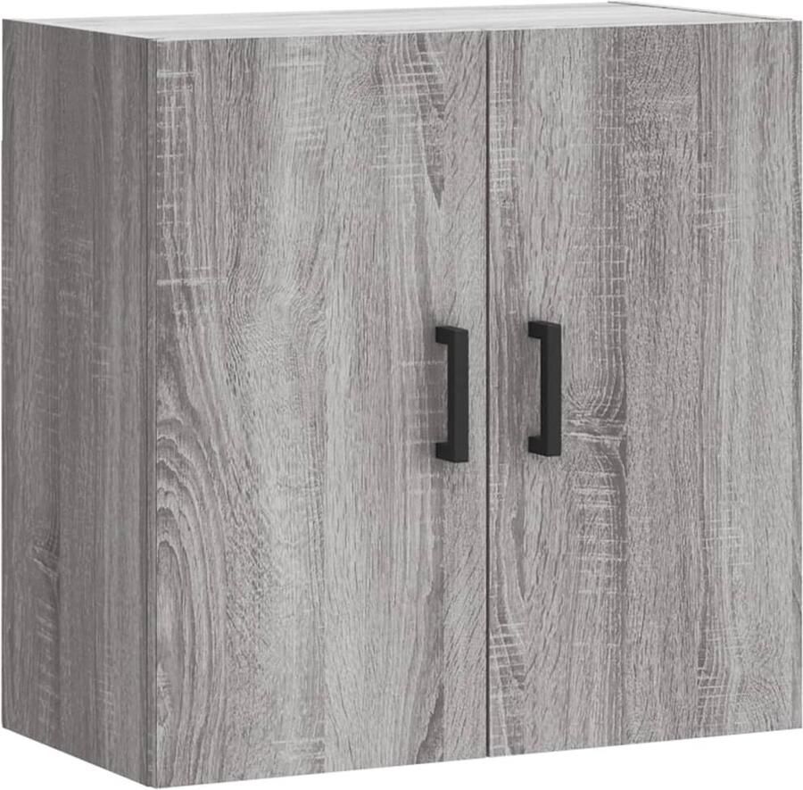 VidaXL Wandkast 60x31x60 cm Grijs Sonoma Eikenkleur Wandkast Houten Kast Grijze Kast Sonoma Eiken Bergruimte Opslagoplossing Woonaccessoires
