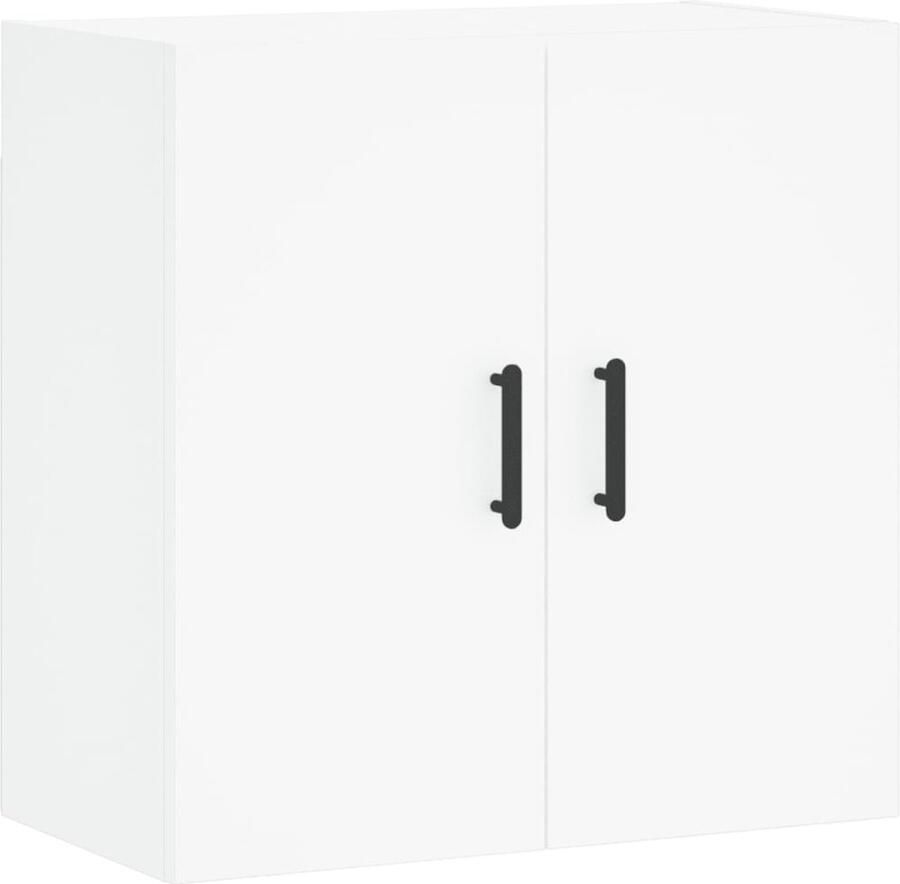 VidaXL Wandkast 60x31x60 cm Wit Bewerkt Hout Zwevende Wandkast Houten Kast Witte Kast Bergruimte Opslagoplossing Decoratief Item Kamerdecoratie Livingroom Meubels Slaapkamermeubelen