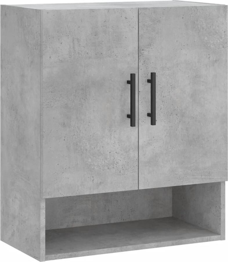 VidaXL -Wandkast-60x31x70-cm-bewerkt-hout-betongrijs - Foto 3