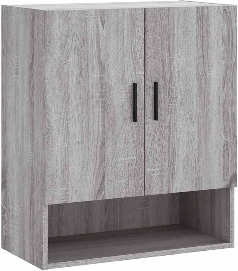 VidaXL -Wandkast-60x31x70-cm-bewerkt-hout-grijs-sonoma-eikenkleurig - Foto 4