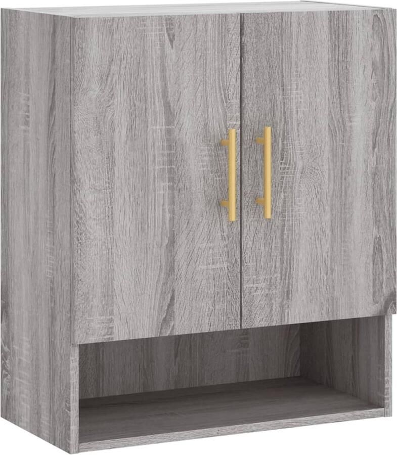 VidaXL Wandkast 60x31x70 cm Grijs Sonoma Eiken Wandkast Grijze Wandkast Houten Wandkast Badkamerkast Keukenkast Opbergkast Salonkast Livingkast