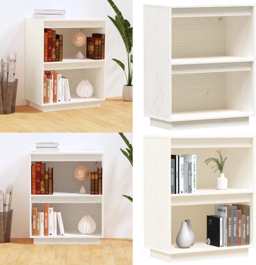 VidaXL Wandkast 60x34x75 cm massief grenenhout wit Wandtafel Wandtafels Wandkast Gangtafel