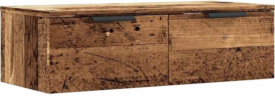 VidaXL Wandkast 68x30x20 cm bewerkt hout artisanaal eikenkleurig