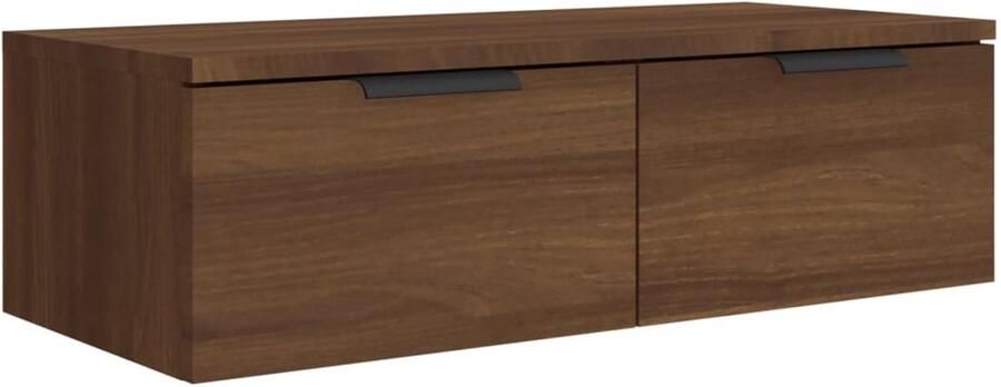 VidaXL Wandkast 68x30x20 cm bewerkt hout bruin eikenkleur Wandkast Wandkasten Hangkast Hangende Kast
