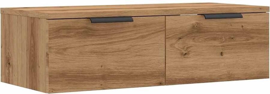 VidaXL Wandkast 68x30x20 cm bewerkt hout oud houtkleurig