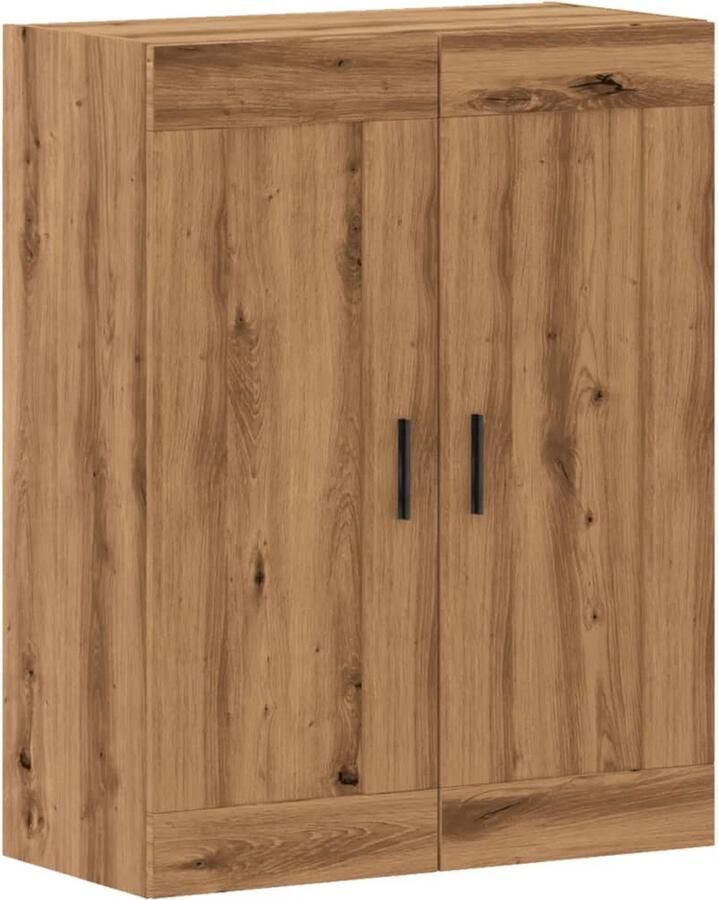 VidaXL Wandkast 69 5x34x90 cm bewerkt hout artisanaal eikenkleur