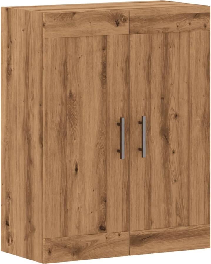 VidaXL Wandkast 69 5x34x90 cm bewerkt hout artisanaal eikenkleur