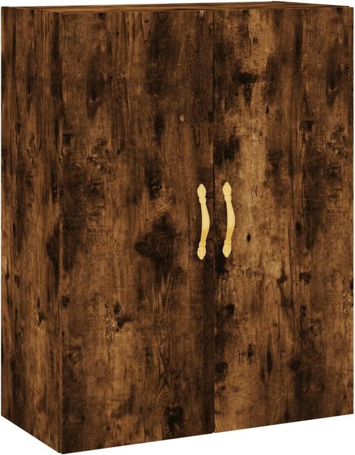 VidaXL Wandkast 69 5x34x90 cm Gerookt Eiken Zwevende Kast Wandkast Hangkast Houten Kast Bergruimte