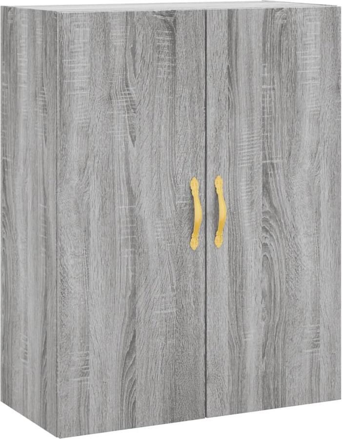 VidaXL Wandkast Grijs Sonoma Eiken 69 5x34x90 cm Wandkast Opbergkast Houten Kast Grijze Kast Salontafel - Foto 3