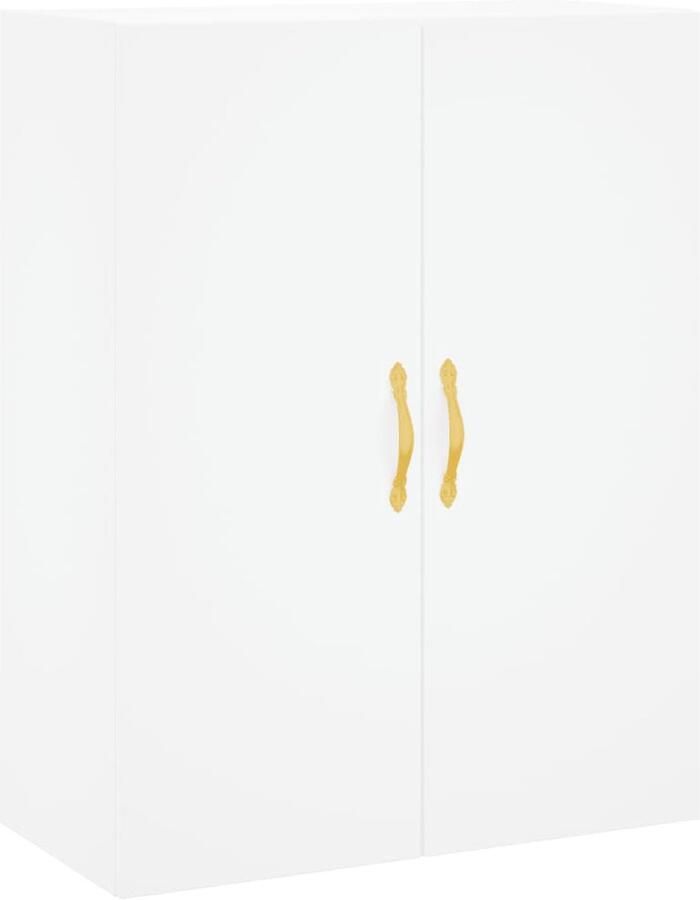 VidaXL Wandkast Wit 69 5x34x90 cm Bewerkt hout Wandkast Houten Kast Opbergkast Keukenopstelling Livingroom Meubels - Foto 5