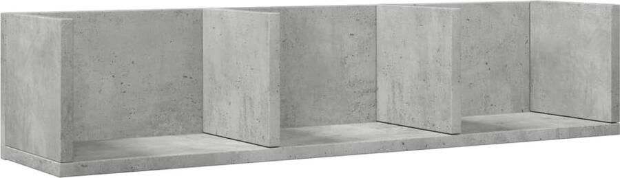 VidaXL Wandkast 75x18x16 5 cm bewerkt hout betongrijs