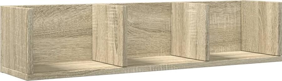 VidaXL Wandkast 75x18x16 5 cm bewerkt hout sonoma eikenkleurig