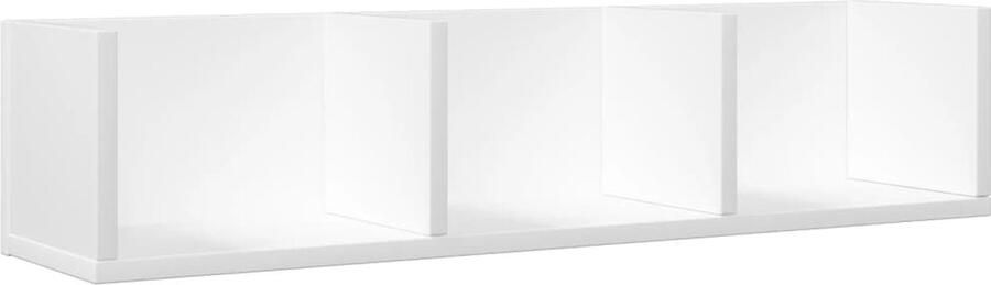 VidaXL Wandkast 75x18x16 5 cm bewerkt hout wit