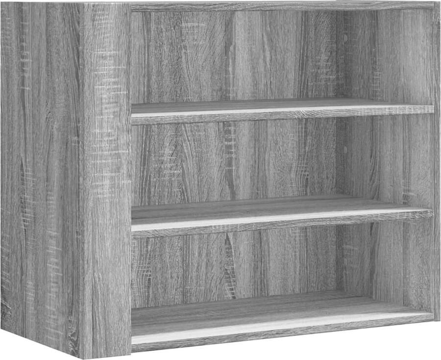 VidaXL Wandkast 75x35x60 cm bewerkt hout grijs sonoma eikenkleurig