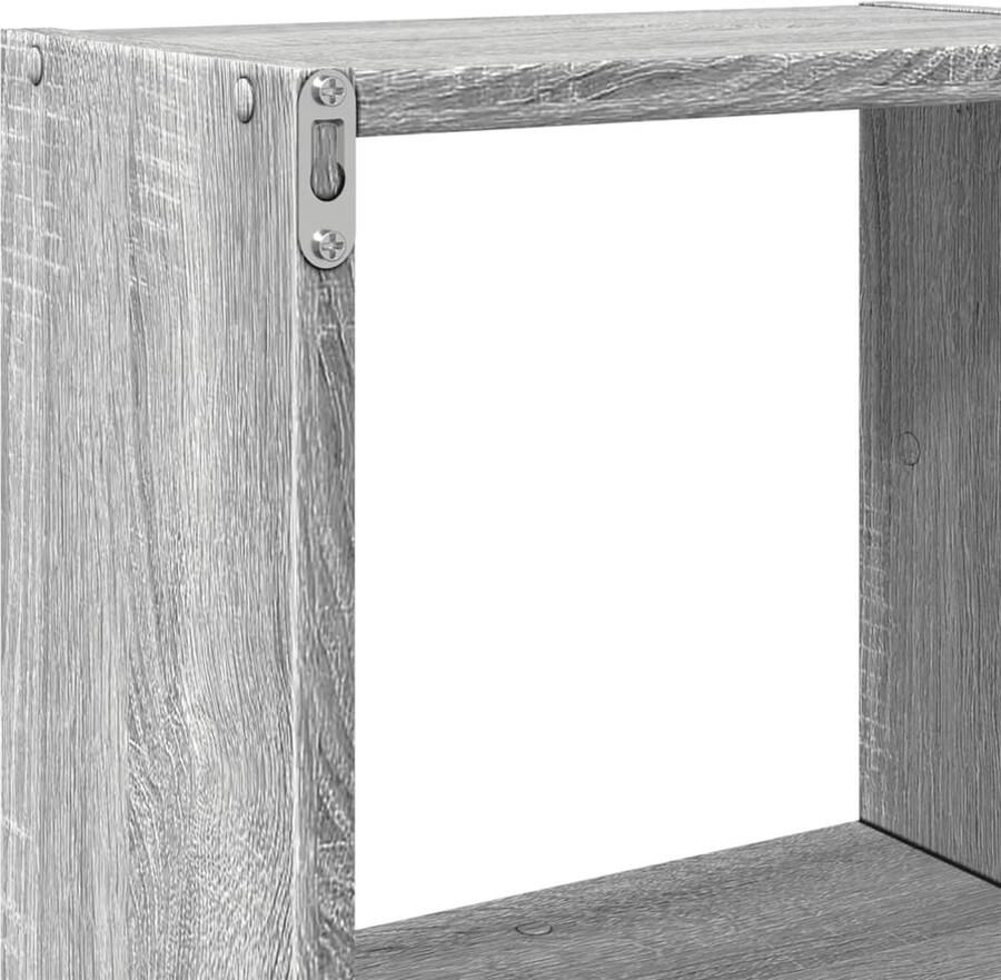 VidaXL Wandkast 78x18x71 cm bewerkt hout grijs sonoma eikenkleurig - Foto 3