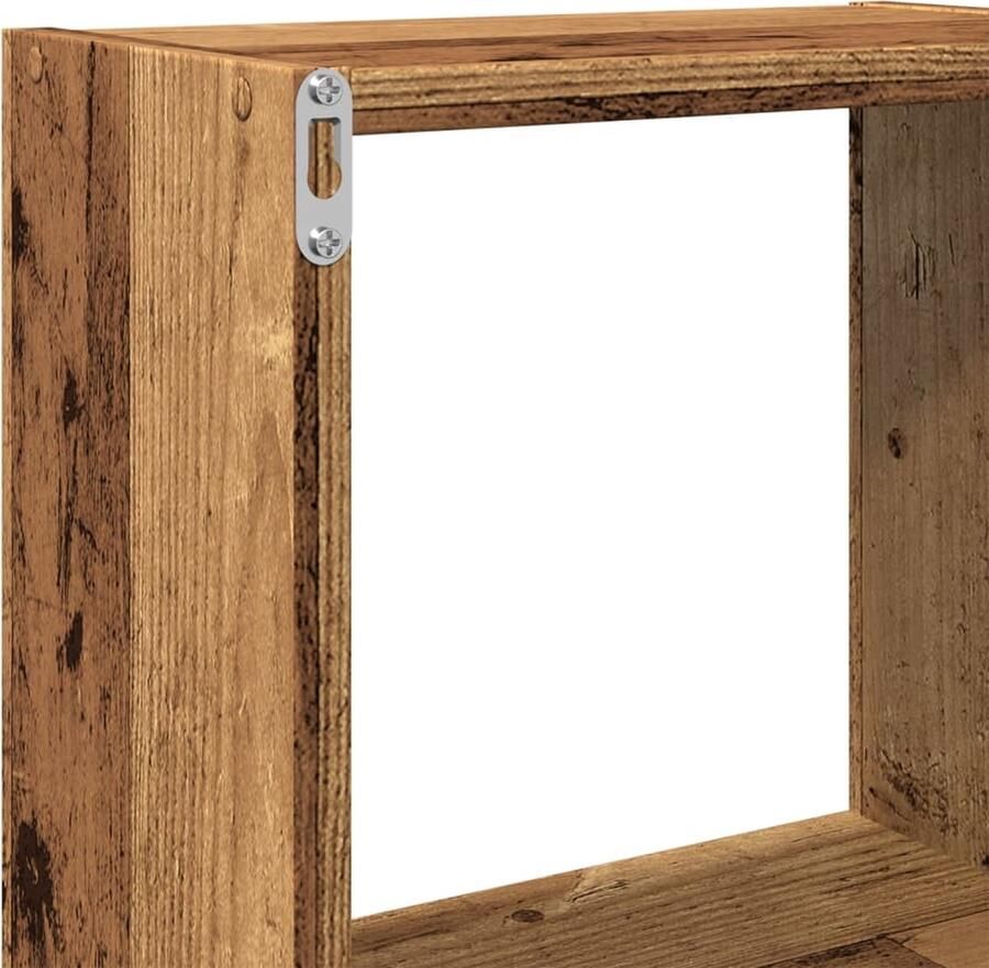 VidaXL Wandkast 78x18x71 cm bewerkt hout oud houtkleurig - Foto 3