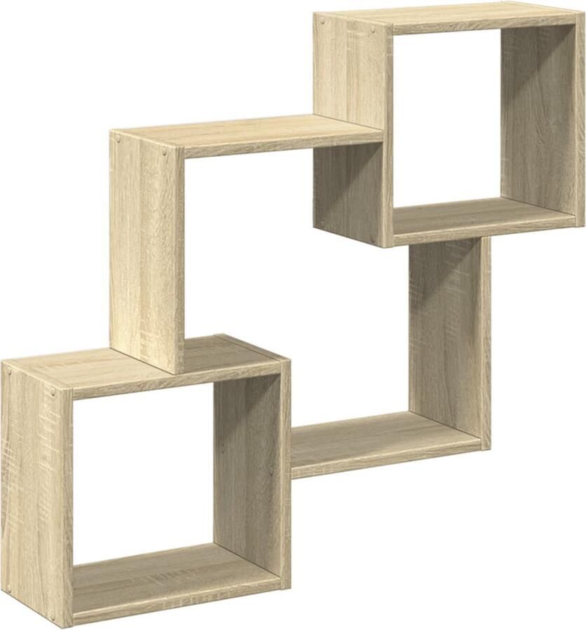 VidaXL Wandkast 78x18x71 cm bewerkt hout sonoma eikenkleurig