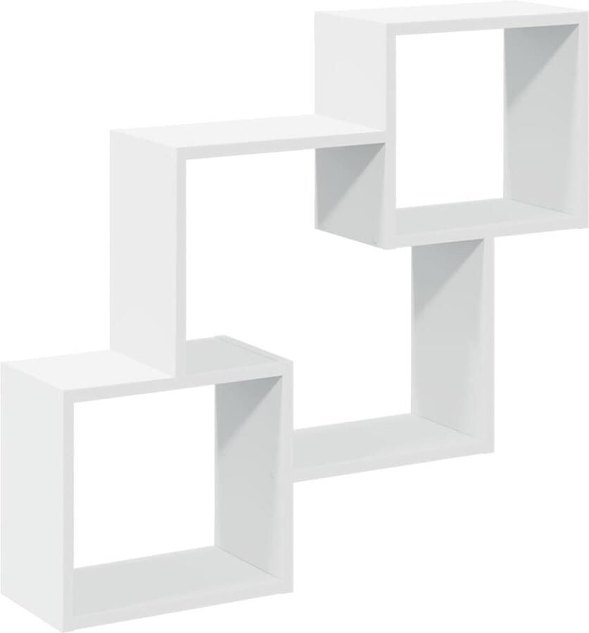 VidaXL Wandkast 78x18x71 cm bewerkt hout wit