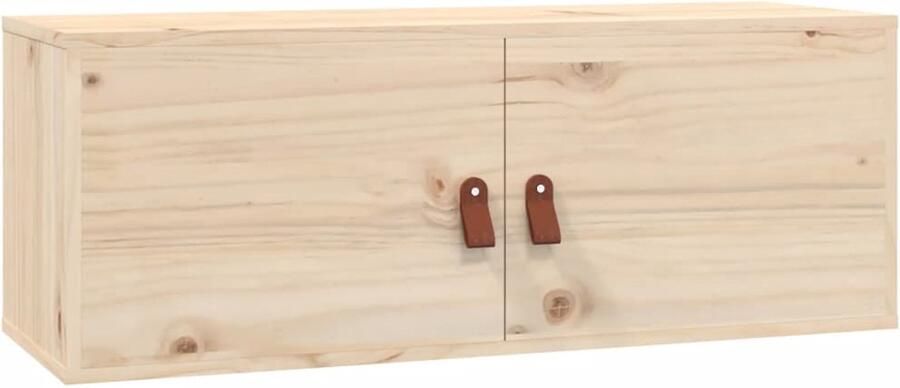 VidaXL Wandkast 80x30x30 cm Massief Grenenhout Wandkast Grenoble Hout Houtsoort Opbergkast Woonaccessoires