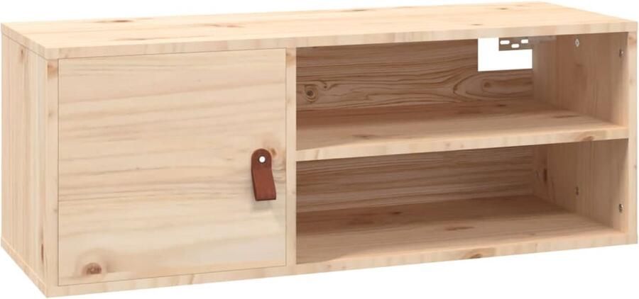 VidaXL Wandkast 80x30x30 cm massief grenenhout Wandkast Grenoble Hout Opslagruimte Tv Meubel Salontafel