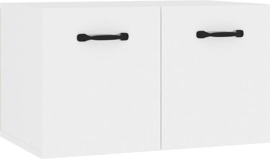 VidaXL Wandkast 80x35x36 5 cm bewerkt hout hoogglans wit