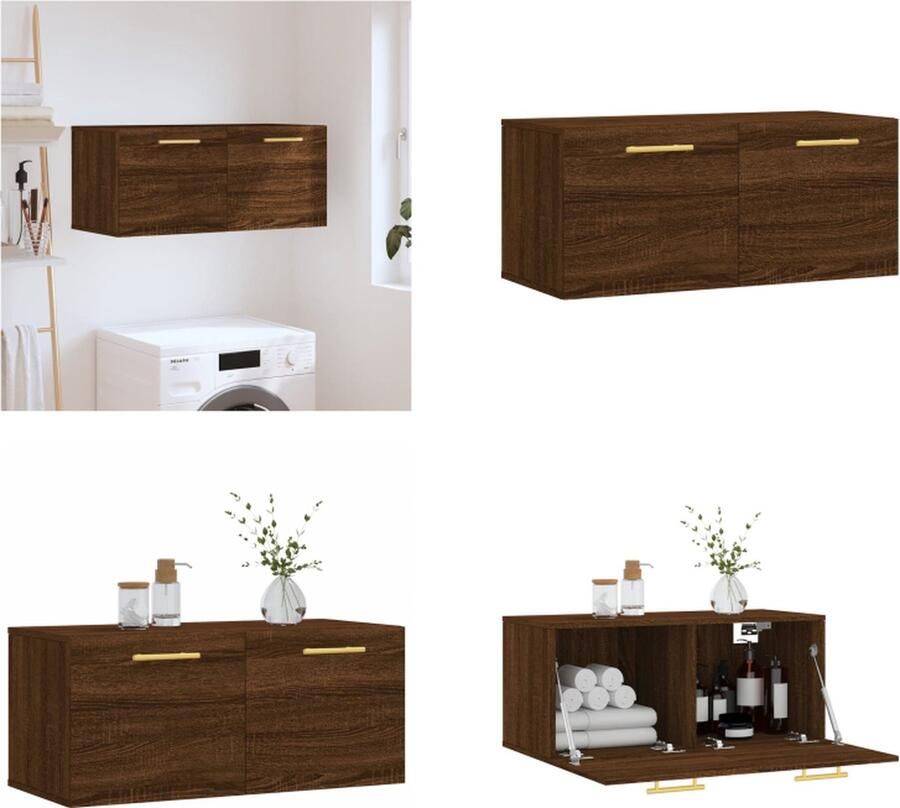 Prolenta Premium INFIORI Wandkast 80x36 5x35 cm bewerkt hout bruineikenkleurig