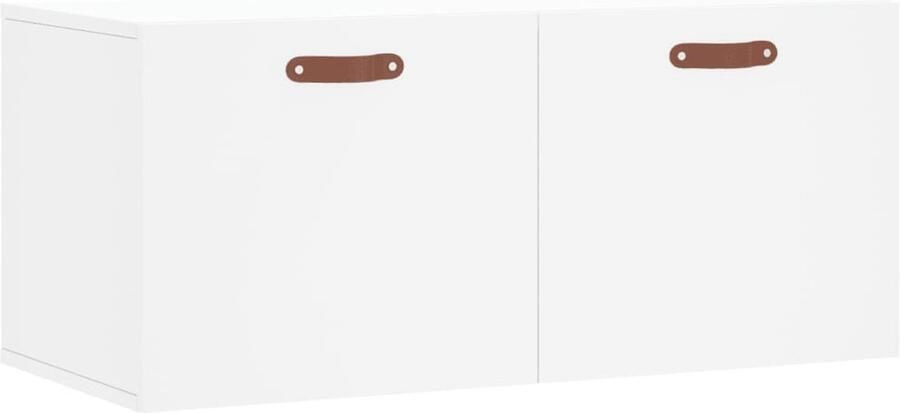 VidaXL Wandkast 80x36 5x35 cm Bewerkt Hout Wit Wandkast Houten Kast Witte Kast Opbergkast Decoratieve Kast Kleine Kast Salontafel Badkamermeubel