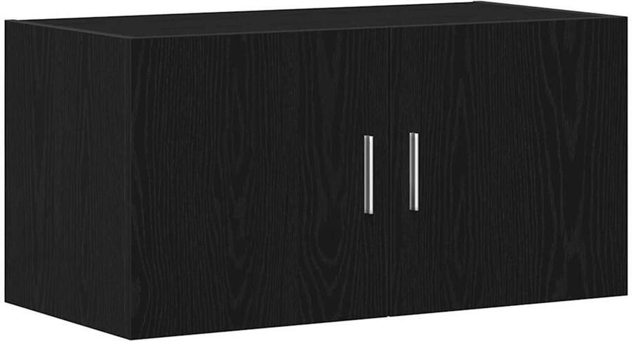 VidaXL Wandkast 80x39x40 cm spaanplaat zwart eikenkleurig