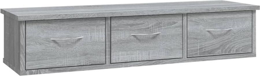 VidaXL Wandkast 88x26x18 5 cm bewerkt hout grijs sonoma eikenkleurig Wandkast Grijze Wandkast Houten Wandkast Badkamerkast Keukenkast - Foto 3