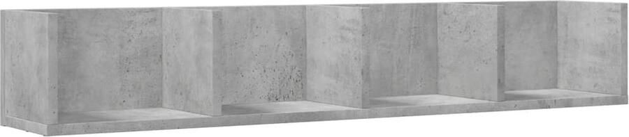 VidaXL Wandkast 99x18x16 5 cm bewerkt hout betongrijs