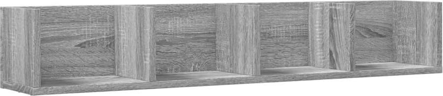 VidaXL Wandkast 99x18x16 5 cm bewerkt hout grijs sonoma eikenkleurig