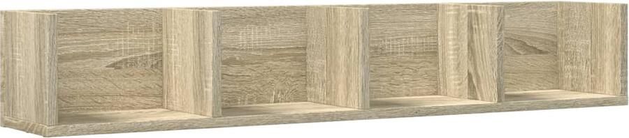 VidaXL Wandkast 99x18x16 5 cm bewerkt hout sonoma eikenkleurig