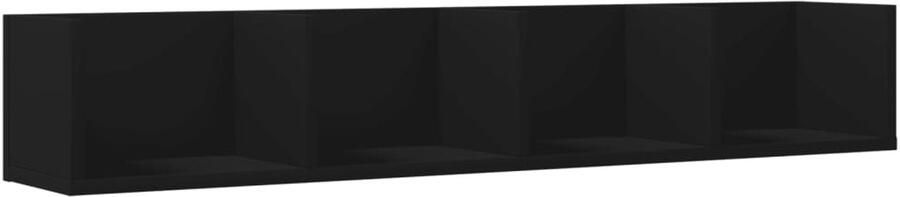VidaXL Wandkast 99x18x16 5 cm Bewerkt hout Zwart Zwevende Wandkast Zwarte Wandkast Houten Wandkast Opbergwandkast Salontafel