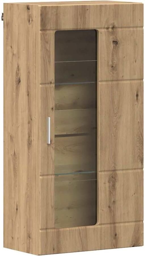 VidaXL Wandkast artisanaal eikenkleurig 55 x 29 x 100 cm Bewerkt hout