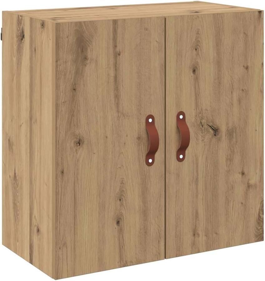 VidaXL Wandkast artisanaal eikenkleurig 60 x 31 x 60 cm Bewerkt hout