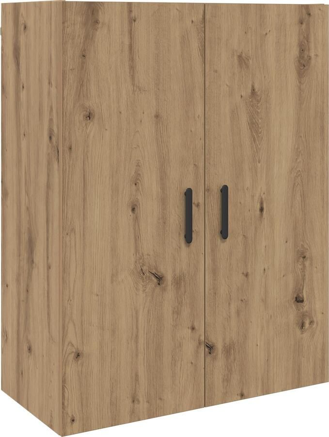 VidaXL Wandkast artisanaal eikenkleurig 69.5 x 34 x 90 cm Bewerkt hout