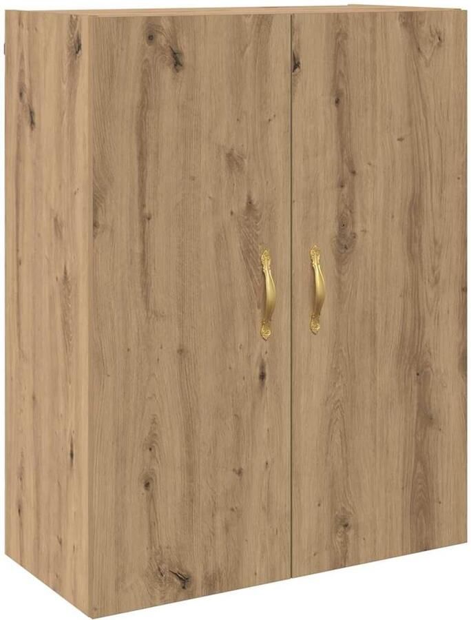 VidaXL Wandkast artisanaal eikenkleurig 69.5 x 34 x 90 cm Bewerkt hout