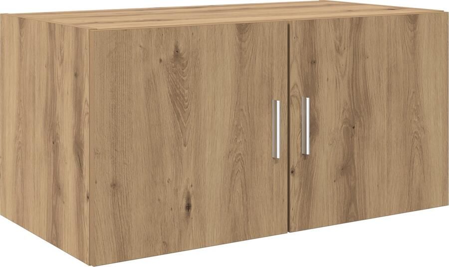 VidaXL Wandkast artisanaal eikenkleurig 80 x 42.5 x 40 cm Bewerkt hout