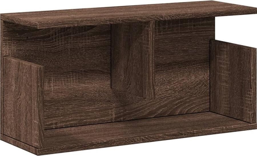 VidaXL Wandkast Bruin Eiken 60x20x30 cm Wandkast Houten Kast Opbergkast Zwevende Kast Bruin Eiken