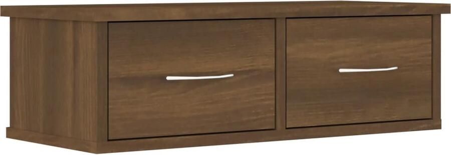 VidaXL Wandkast Bruin Eiken 60x26x18 5 cm Zwevende Tv-kast Tv Meubel Wandkast Hangkast Bergruimte