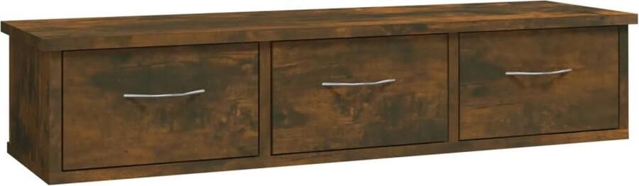 VidaXL Wandkast Gerookt Eiken 88x26x18 5 cm TV-kast Wandkast Zwevende Kast Houten Kast Bergruimte