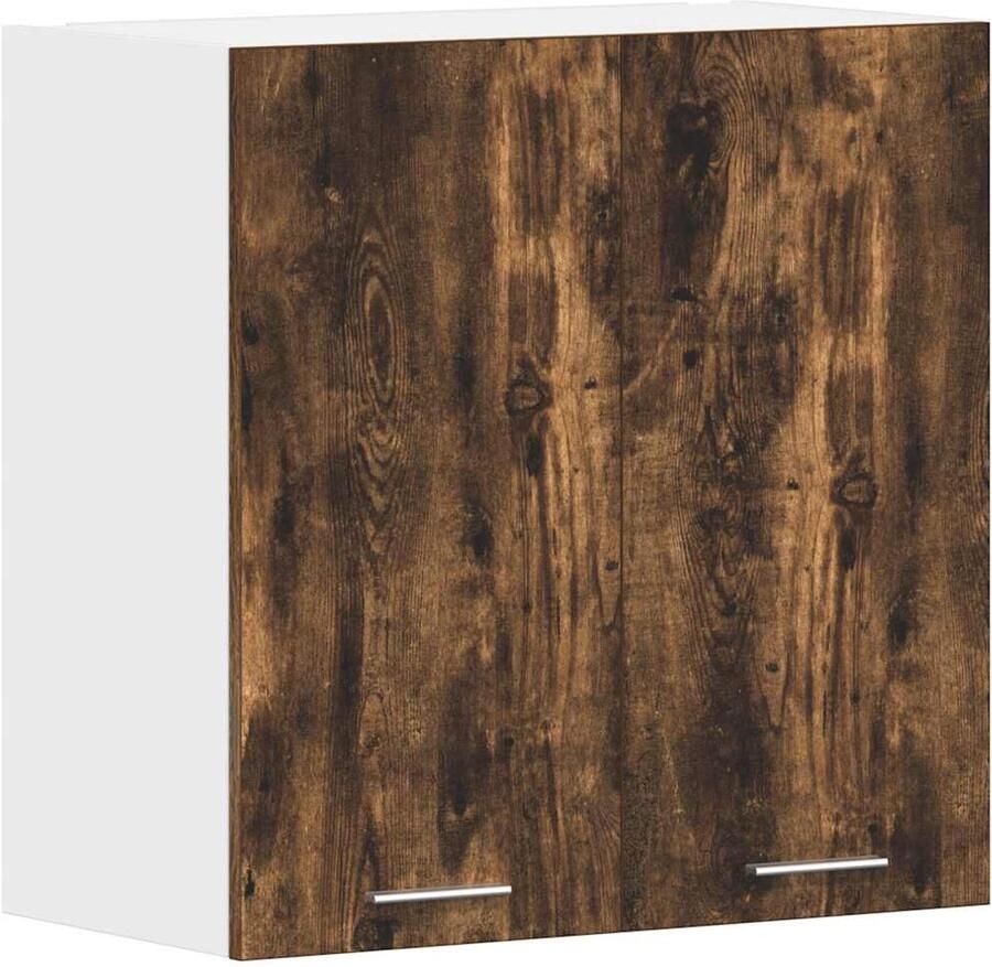 VidaXL Wandkast hangend Lyon 60x31x60 cm bewerkt hout gerookt eikenkleurig - Foto 3