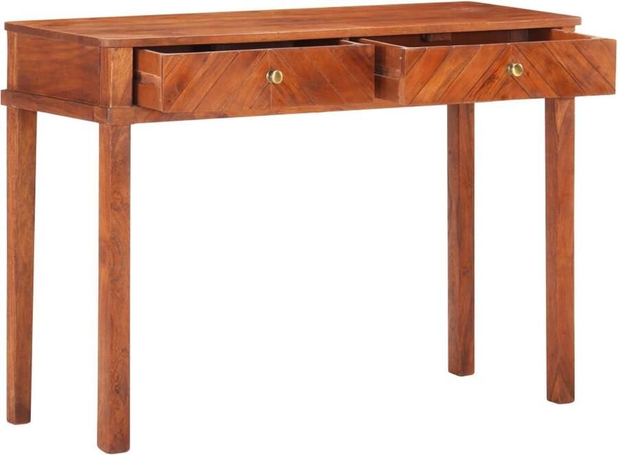 VidaXL Wandkast Massief Acaciahout 110x40x76 cm Wandkast Acacia Hout Vintage Kast Salon Tafel Tv Meubel Bijzettafel - Foto 2