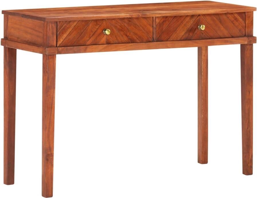 VidaXL Wandkast Massief Acaciahout 110x40x76 cm Wandkast Acacia Hout Vintage Kast Salon Tafel Tv Meubel Bijzettafel