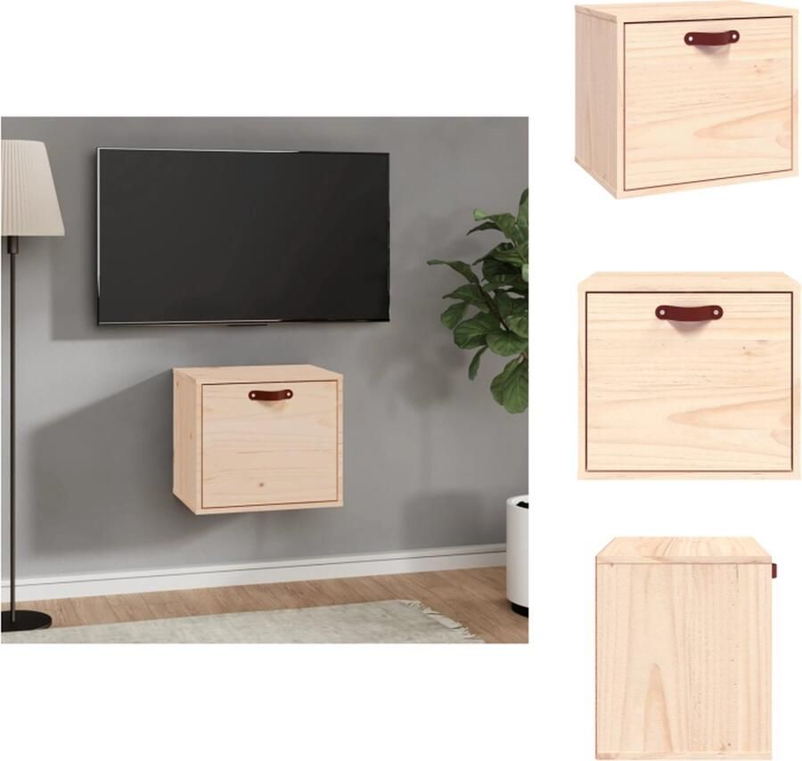 VidaXL Wandkast Massief Grenenhout 40 x 30 x 35 cm Decoratief en praktisch Wandsteun