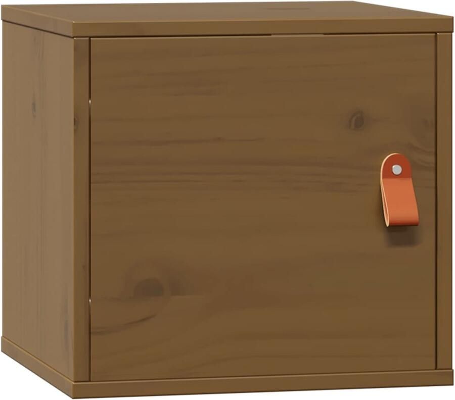 VidaXL Wandkast Massief Grenenhout Honingbruin Wandkast Grenoble Hout Honig Bruin Opbergkast Kleine Kast